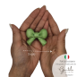 Fiocchetto Verde Mela in Ceramica con Calamita (5cm)