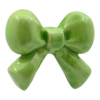 Ceramic Apple Green Ribbon with Magnet (5cm)