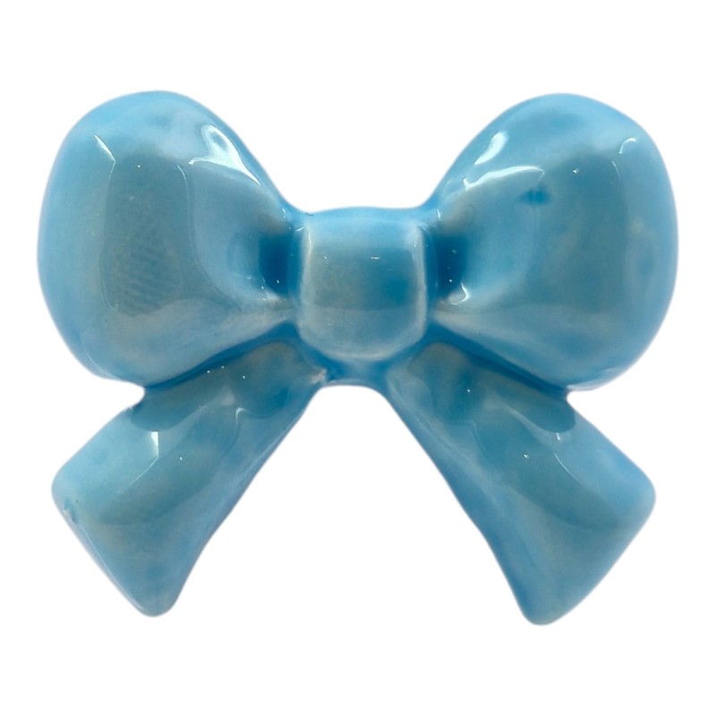 Fiocchetto Azzurro in Ceramica con Calamita (5cm)