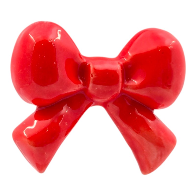 Ceramic Red Ribbon with Magnet (5cm)