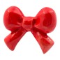 Fiocchetto Rosso Corallo in Ceramica con Calamita (5cm)