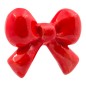 Fiocchetto Rosso Corallo in Ceramica con Calamita (5cm)