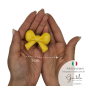Fiocchetto Giallo Limone in Ceramica con Calamita (5cm)