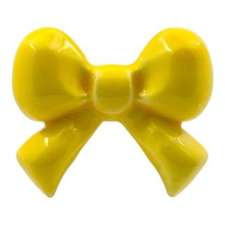 Fiocchetto Giallo Limone in Ceramica con Calamita (5cm)
