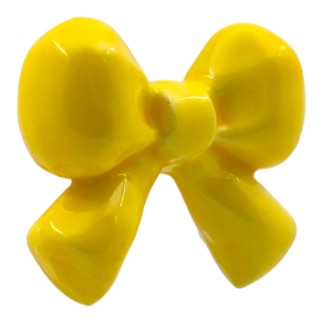 Fiocchetto Giallo Limone in Ceramica con Calamita (5cm)