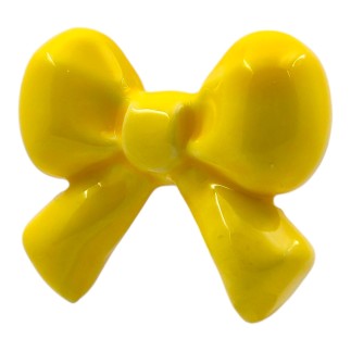 Fiocchetto Giallo Limone in Ceramica con Calamita (5cm)