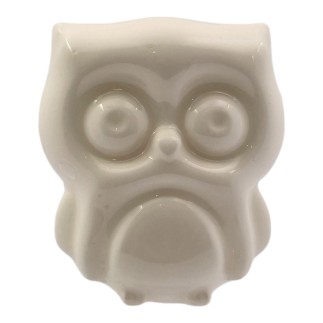 Gufo Bianco in Ceramica con Calamita (5,5cm)