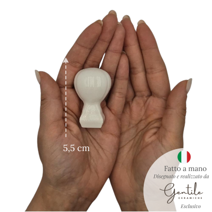 Ceramic White Hot Air Balloon with Magnet (5.5cm)