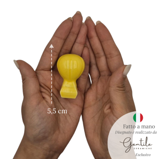 Mongolfiera Giallo Limone in Ceramica con Calamita (5,5cm)