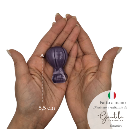 Ceramic Purple Lavender Hot Air Balloon with Magnet (5.5cm)