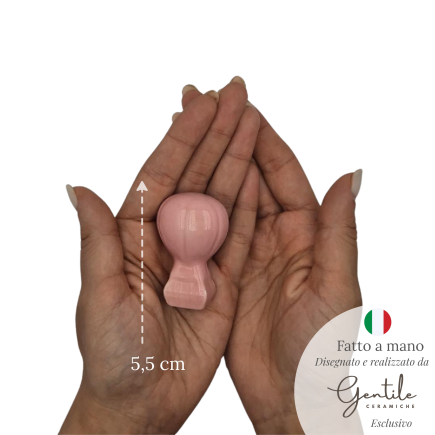 Mongolfiera Rosa in Ceramica con Calamita (5,5cm)