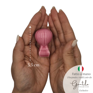 Mongolfiera Fucsia in Ceramica con Calamita (5,5cm)