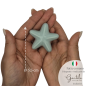 Ceramic Aquamarine Starfish with Magnet (5.5cm)