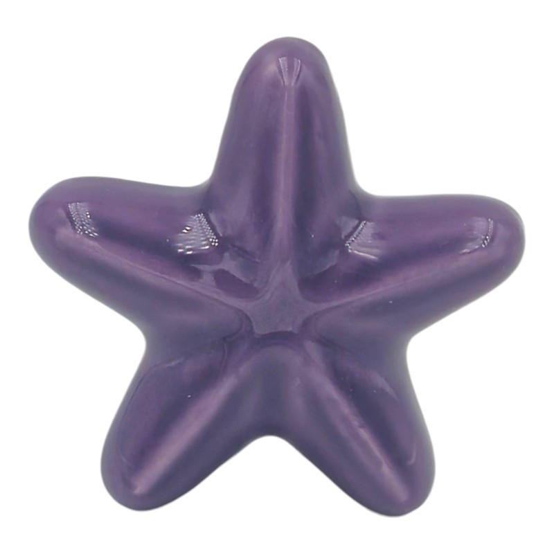 Stella Marina Viola Lavanda in Ceramica con Calamita (5,5cm)
