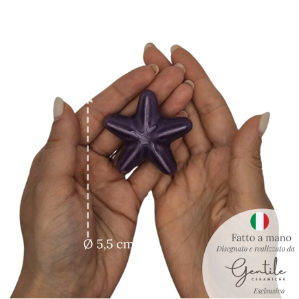 Ceramic Purple Lavender Starfish with Magnet (5.5cm)