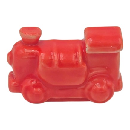 Ceramic Coral Red Train with Magnet (4.5cm)