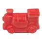 Trenino Rosso Corallo in Ceramica con Calamita (4,5cm)