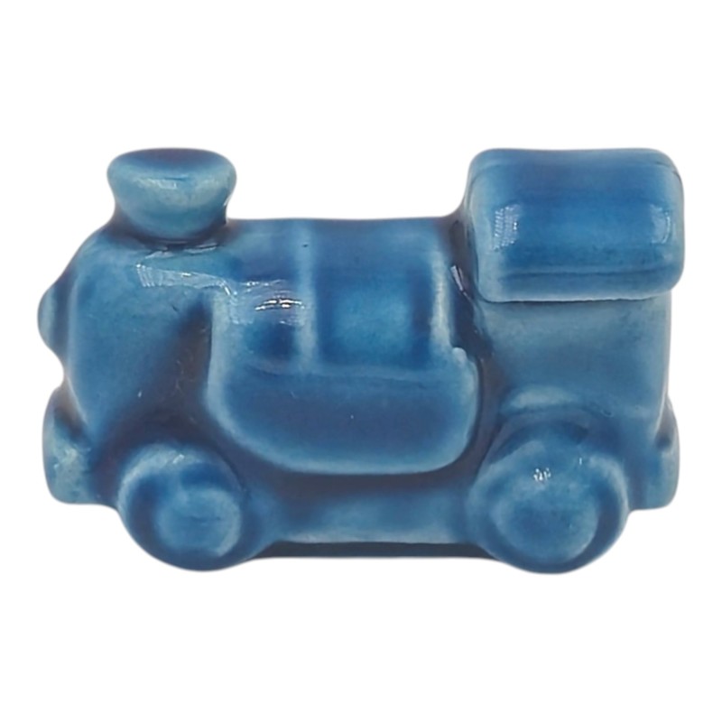 Trenino Blu Cobalto in Ceramica con Calamita (4,5cm)