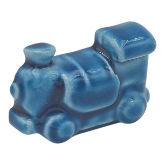 Trenino Blu Cobalto in Ceramica con Calamita (4,5cm)