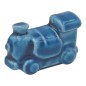 Trenino Blu Cobalto in Ceramica con Calamita (4,5cm)
