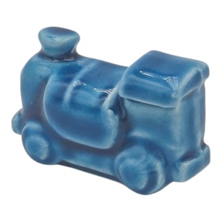 Trenino Blu Cobalto in Ceramica con Calamita (4,5cm)