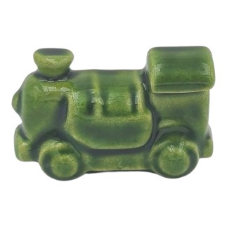 Trenino Verde Oliva in Ceramica con Calamita (4,5cm)