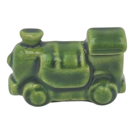 Trenino Verde Oliva in Ceramica con Calamita (4,5cm)