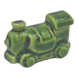 Trenino Verde Oliva in Ceramica con Calamita (4,5cm)