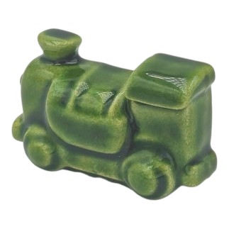 Trenino Verde Oliva in Ceramica con Calamita (4,5cm)