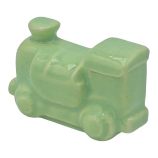 Trenino Verde Chiaro in Ceramica con Calamita (4,5cm)