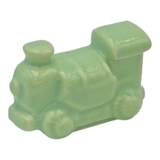 Trenino Verde Chiaro in Ceramica con Calamita (4,5cm)