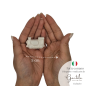 Trenino Bianco in Ceramica con Calamita (4,5cm)
