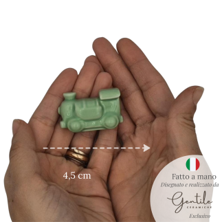 Ceramic Sage Green Train with Magnet (4.5cm)