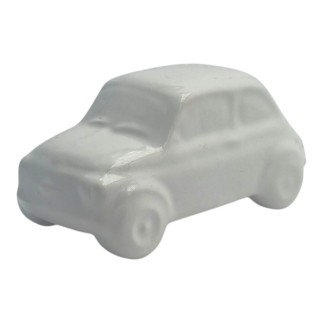 Macchinina Bianca in Ceramica da appoggio (8cm) – Bomboniera