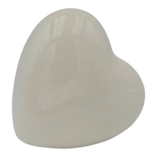 Set 20 Cuore Bianco in Ceramica con Calamita (4.5cm)