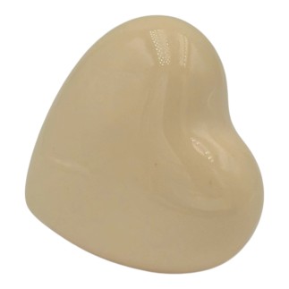 Ceramic Cream Heart with Magnet (4.5cm)