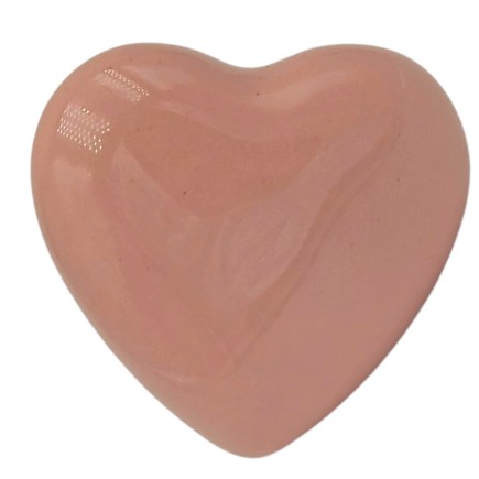 Set 7 Cuore Rosa Pesca in Ceramica con Calamita (4.5cm)