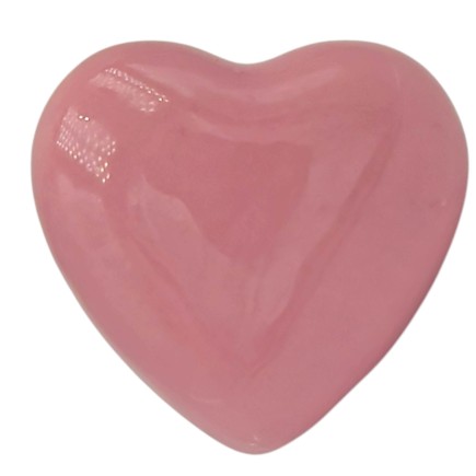 Ceramic Peachy Pink Heart with Magnet (4.5cm)