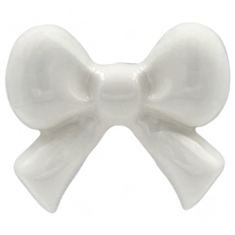 Set 9 Ceramic White Ribbon with Magnet (5cm)