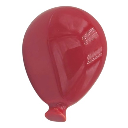 Set 10 Palloncini Rosso in Ceramica con Calamita (5cm)
