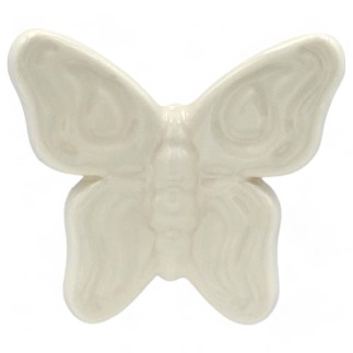 Set da 12Farfalla Bianca in Ceramica con Calamita (5,5cm)