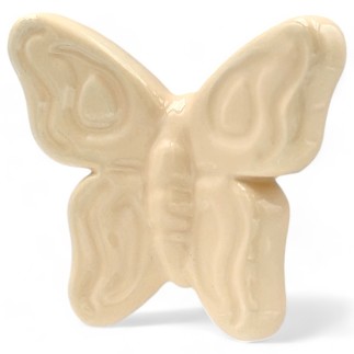 Set da 22 Farfalla Crema in Ceramica con Calamita (5,5cm) – Disponibili in Quantità Limitata