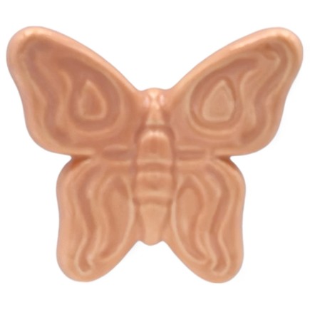 Set da 12 Farfalla Rosa Pesca in Ceramica con Calamita (5,5cm)