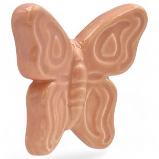Set 12 Ceramic Peach Pink Butterfly with Magnet (5.5cm)