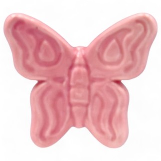 Set da 28 Farfalla Rosa in Ceramica con Calamita (5,5cm)