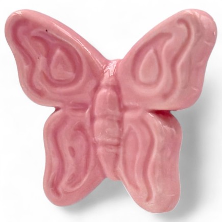 Set da 28 Farfalla Rosa in Ceramica con Calamita (5,5cm) – Disponibili in Quantità Limitata