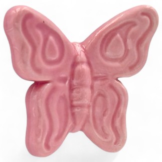 Set da 28 Farfalla Rosa in Ceramica con Calamita (5,5cm)