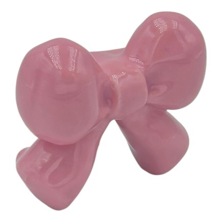 Set 19 Fiocchetto Rosa in Ceramica con Calamita (5cm)