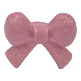 Set 19 Fiocchetto Rosa in Ceramica con Calamita (5cm)
