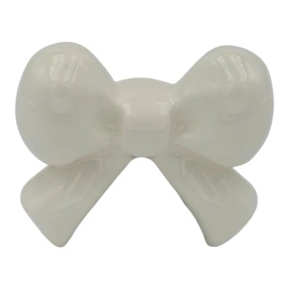 Set 9 Fiocchetto Bianco in Ceramica con Calamita (5cm)